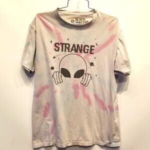 Black Matter Strange Graphic Tee  Alien Hot‎ Topic Tie Dye Size L